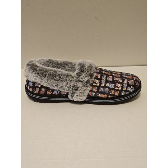 Bobs Skechers Too Cozy Snuggle Rovers Dogs Gray Womens 8.5 Memory Foam Slippers - Picture 5 of 9